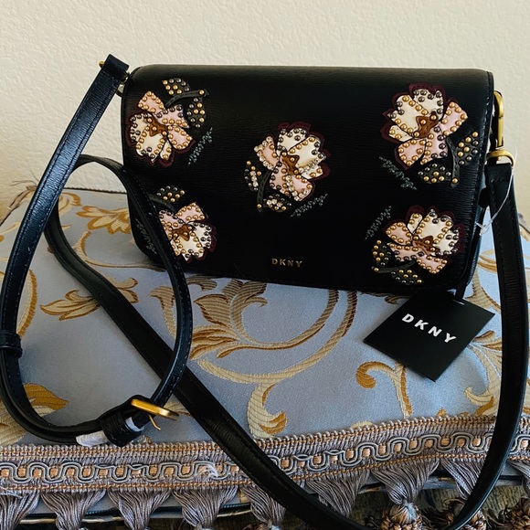 Dkny Handbags - DKNY Paige Flip Floral Cross body